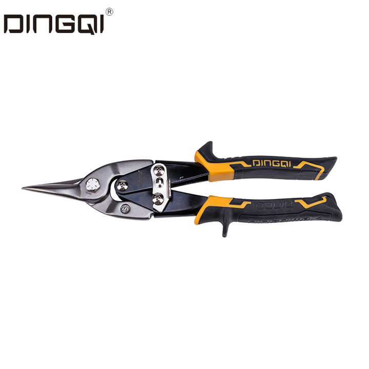 Picture of DingQi 10" Aviation Tin Snip Scissors for Cutting Steel CR-V Material Straight Cutter-65005
