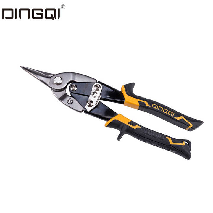 Picture of DingQi 10" Aviation Tin Snip Scissors for Cutting Steel CR-V Material Straight Cutter-65005
