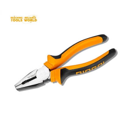 Picture of DINGQI Good Quality Combination Pliers 8"inch Pliers With Rubber Handles Slip Joint Combination Pliers-21108