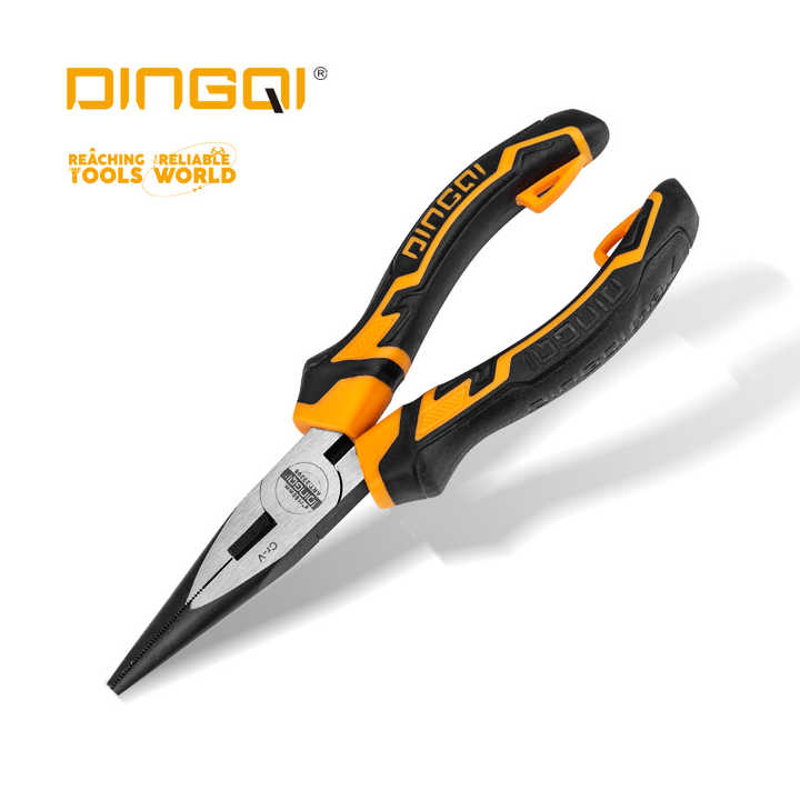Picture of DingQi New Design Cheap Price Multifunctional Tools 6Inch Carbon Steel Long Nose Pliers With Tpr Handle-23206