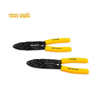 Picture of WELLOO New Model Manufacturing 8.5in Wire Stripping Tool Safety Lock Cable Cutter Iron Wire Pliers-WSP0703