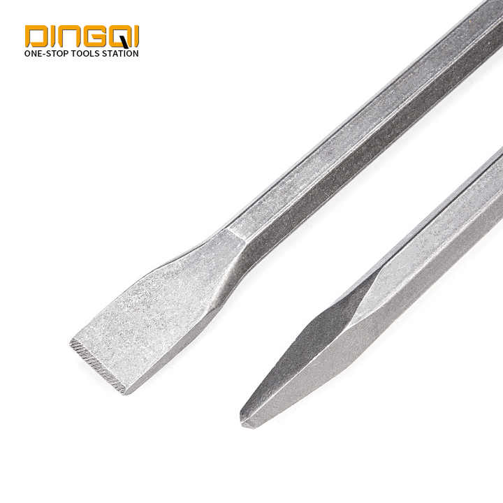Picture of DINGQI 2pcs (+)(-) Hammer Chisel High Quality Accurate Efficient Electric Hammer Drill Chisel Carving Chisel Woodworking Metalworking Steel- 137211-137231