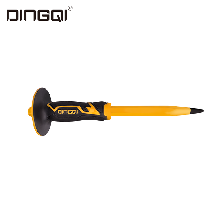 Picture of DingQi High Quality Stone Chisel Quarry Pick Quarry Chisel Carbon Steel Cold Chisel With Safe Grip Rubber Handle-37209