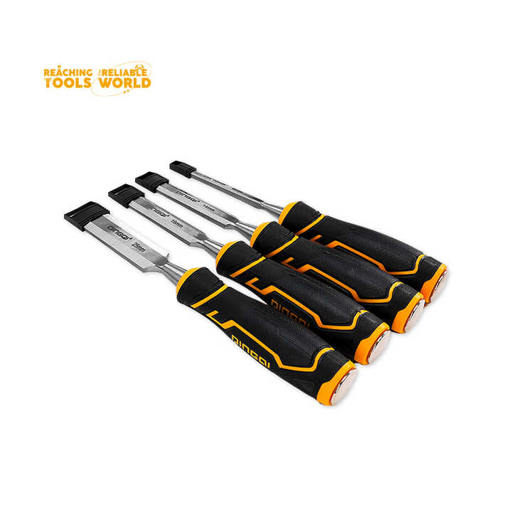 Picture of DINGQI 6 /14 /16 /25mm Woodworking Carpenter Firmer Chisel 4 Piece Wood Carving Chisel Set-37004A