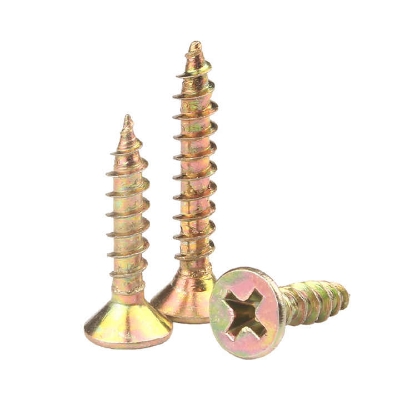 Picture of Tri-T 1/2" inch Pozi Drive Double Countersunk Head Chipboard Screw Used on Wood