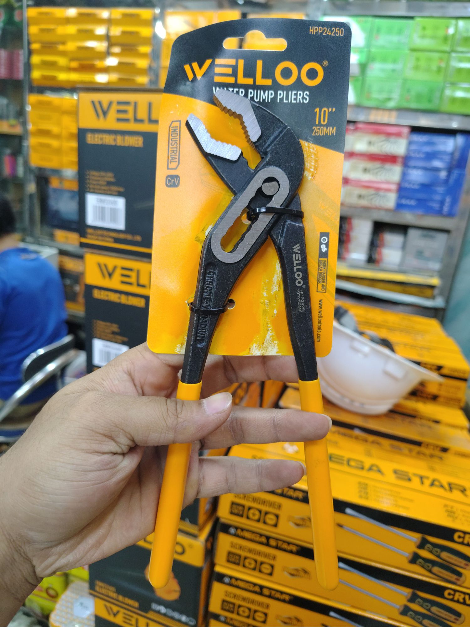 Picture of 🔧 WELLOO 10-Inch Pump Pliers | Adjustable Multi-Purpose Hand Tool – HPP24250