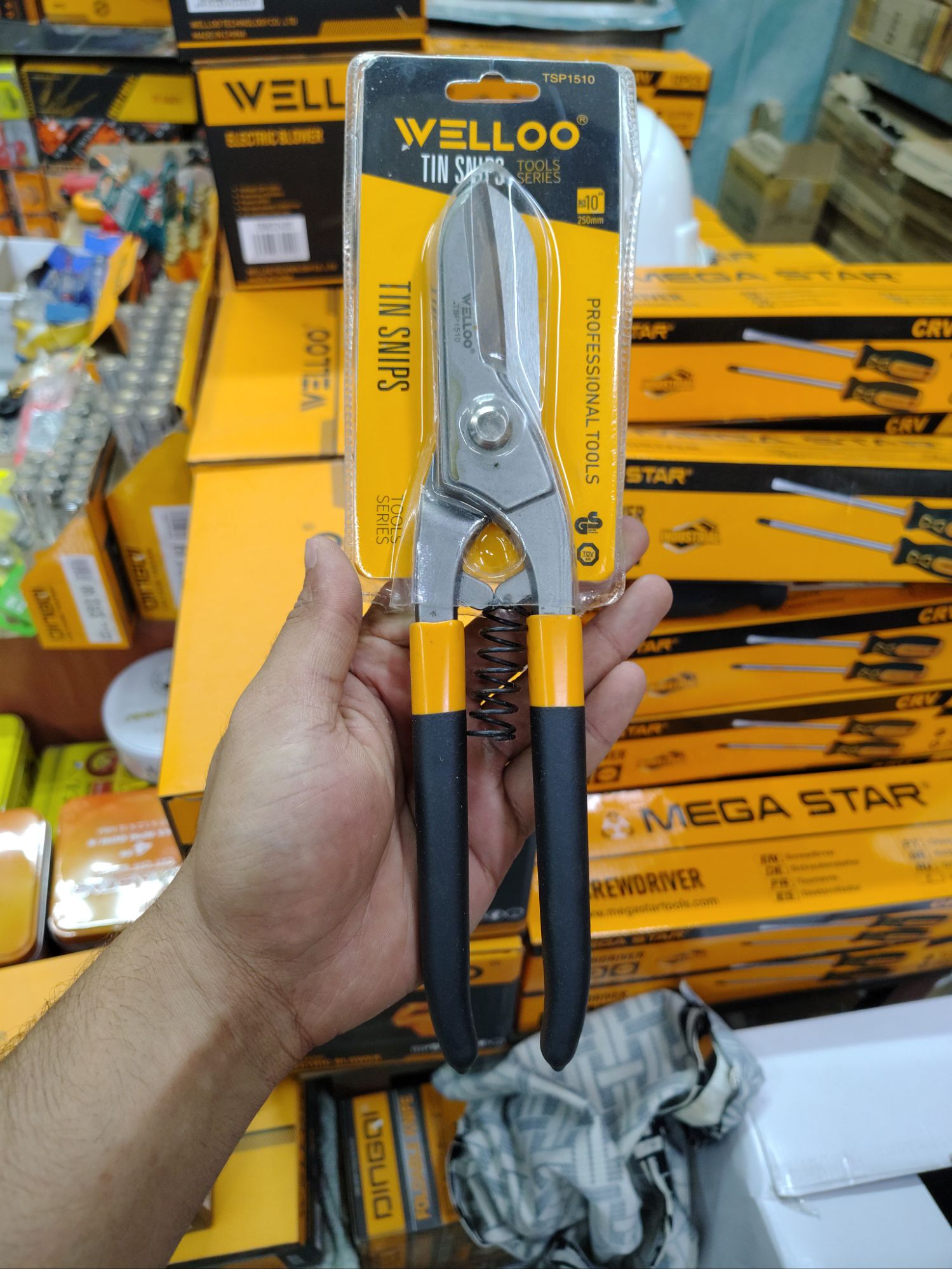 Picture of WELLOO 10" Tin Cutter / Steel Cutter / Tin Snips Pliers TSP1510 🛠️✂️