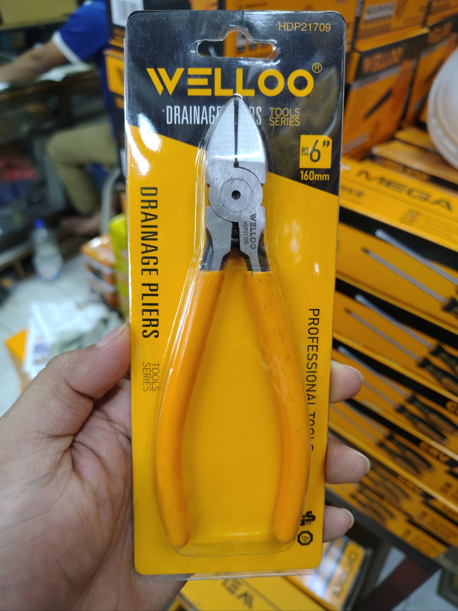Picture of 🔧 WELLOO 6-Inch Drainage Pliers | Heavy Duty Multi-Purpose Hand Tool – HDP21709