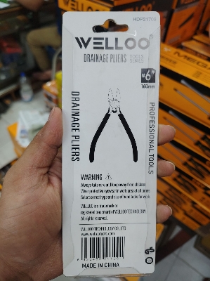 Picture of 🔧 WELLOO 6-Inch Drainage Pliers | Heavy Duty Multi-Purpose Hand Tool – HDP21709