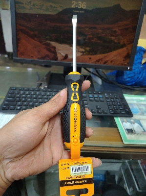 Picture of 🛠️ WELLOO 4-Inch Flat Head Screwdriver | Slotted Multi-Purpose Hand Tool – SDR05100