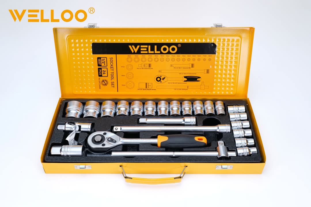 Picture of 🛠️ WELLOO 24-Pcs 1/2-Inch Socket Set | Professional Multi-Purpose Hand Tool Set – SKTS024