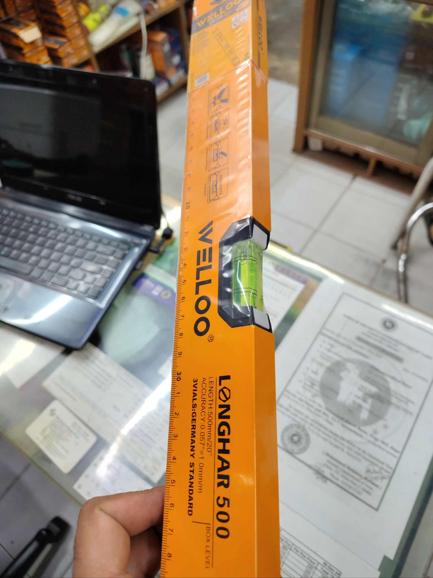 Picture of 📏🛠️ WELLOO 24-Inch Magnetic Spirit Level | Professional Alignment & Measuring Tool – SPL6060