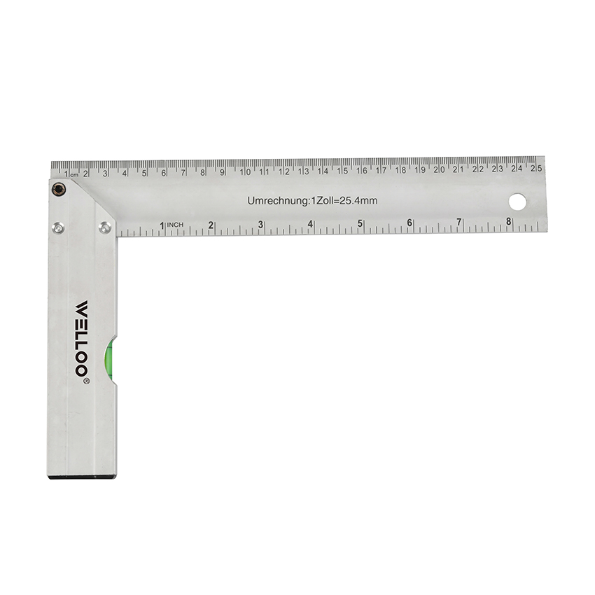 Picture of 1 x WELLOO 10" Aluminum Square Ruler ALR6125 🛠️
