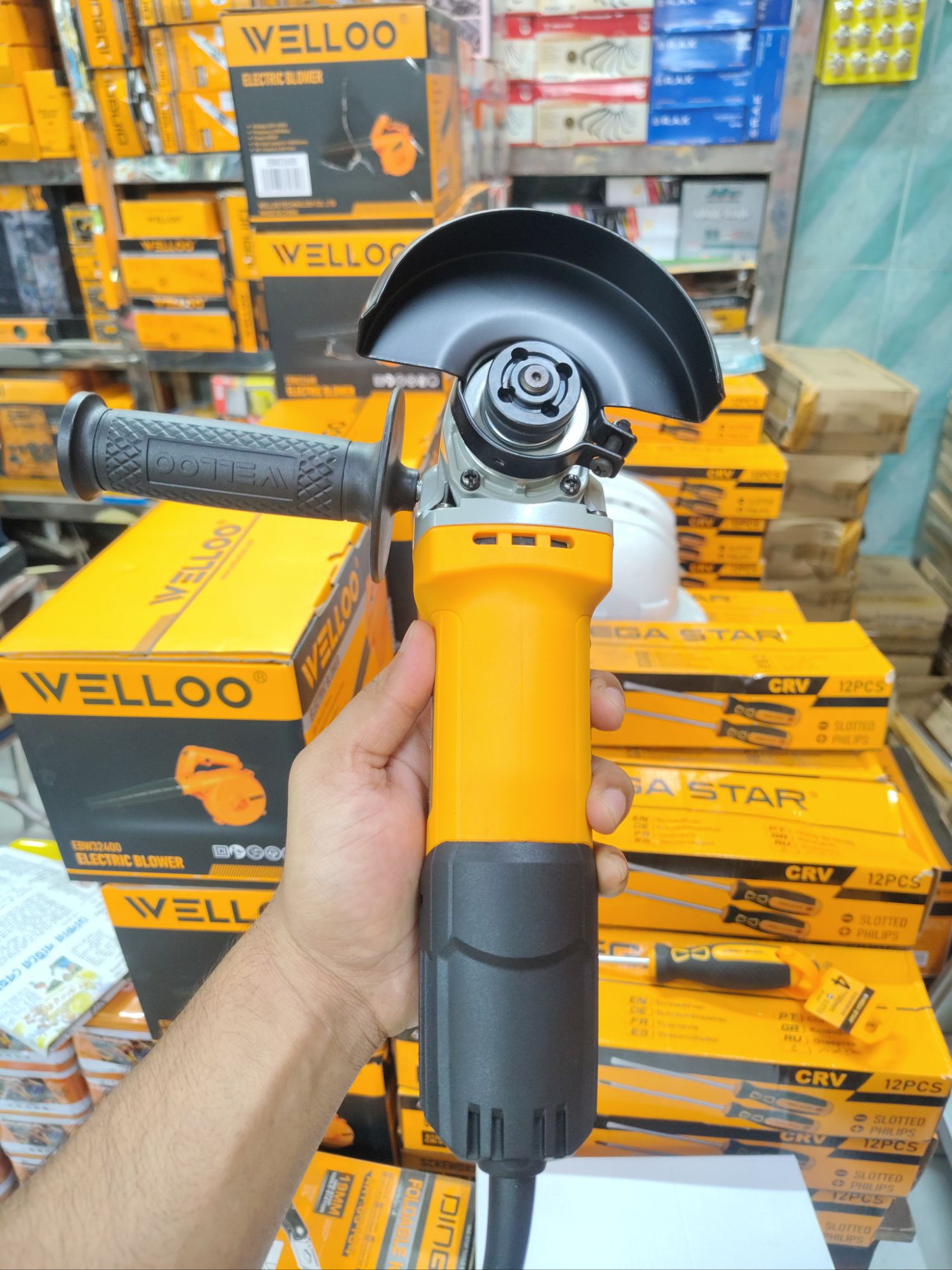 Picture of Dingqi 760W 100mm Electric Mini Angle Grinder Model Power Electric Angle Grinder-AGD63100A