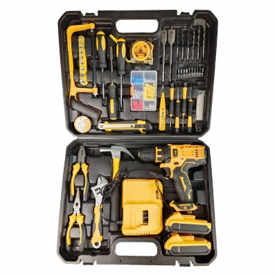 Picture of 🛠️ Wholesale 117-Piece Power Tool Combo Kit – Cordless Drill & Professional DIY Hand Tools
