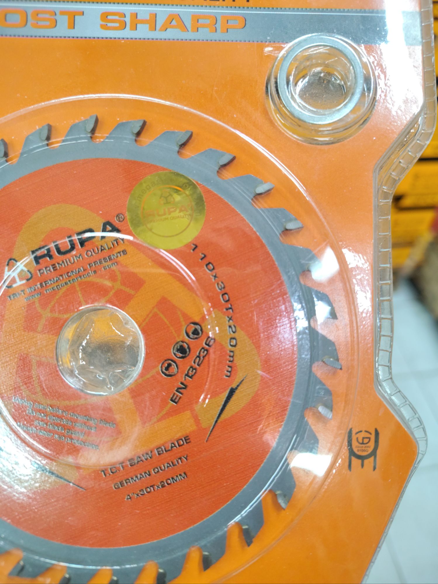 Picture of 🪚 RUPA 4" / 110mm Premium T.C.T Saw Blade – Wood, Plastic & Wallboard Cutter