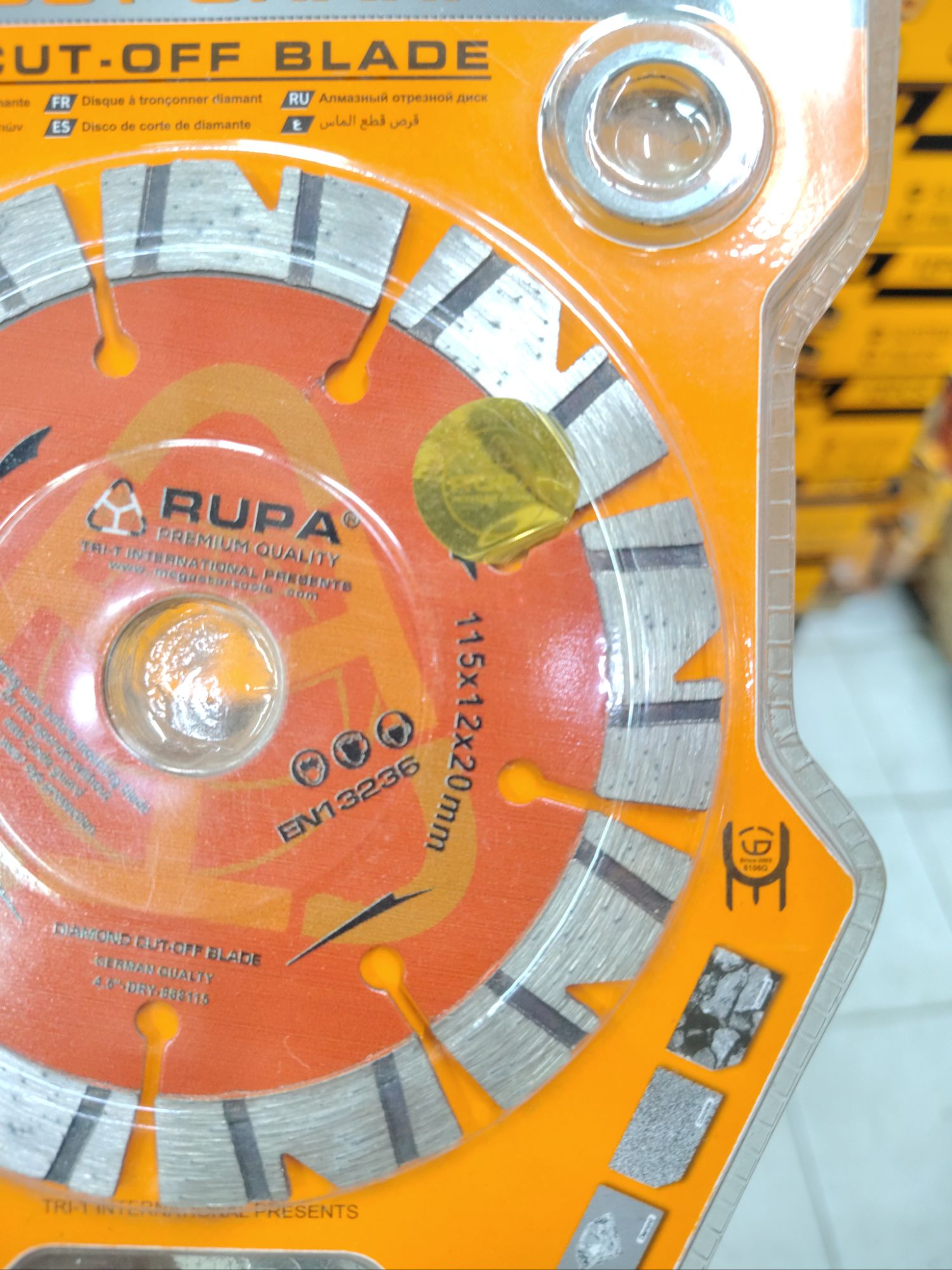 Picture of 💎 RUPA 4" / 115mm V-Shape Type Premium Diamond Cut-Off Blade