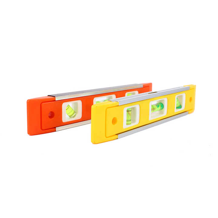 Picture of 9" inch Mini Square Spirit Bubble Level Transparent Plastic Green Bubble Spirit Level With Stripe