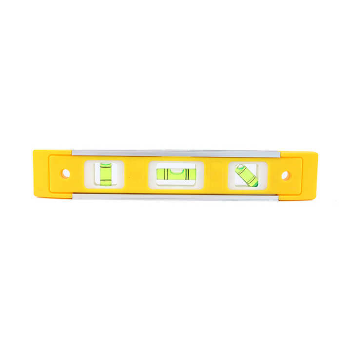 Picture of 9" inch Mini Square Spirit Bubble Level Transparent Plastic Green Bubble Spirit Level With Stripe