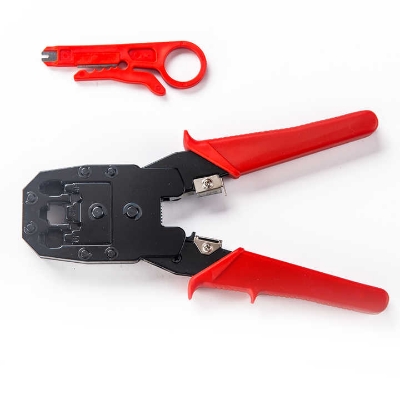 Picture of 3in1 Modular Crimping 195mm Multi Multifunctional Electrical Electrician Crimpadora Network Terminal Cable Cutter Stripper Wire Crimper Crimping Tool