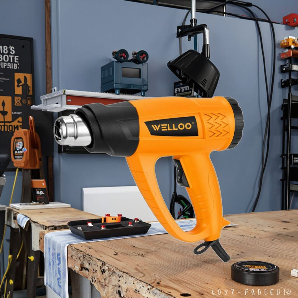 Picture of WELLOO HGT41200A 2000W Industrial Grade Dual Temperature Electric Hot Air Blower Adjustable for Heat Gun