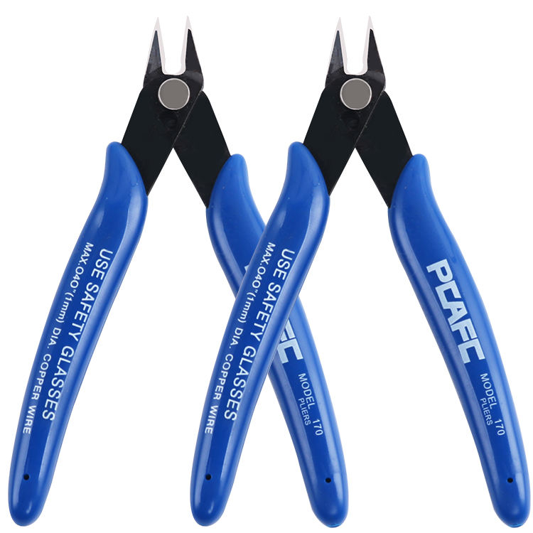 Picture of YTH 170mm Mini Steel Diagonal Pliers DIY Edge Scissors with Anti-Slip Rubber Flat Scissors for Cutting OEM Customizable