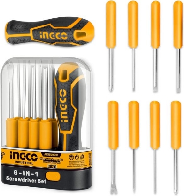 Picture of Professional 8 IN 1 SCREWDRIVER SET INGCOO -AKISD0901