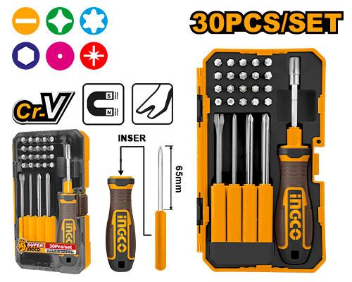 Picture of 🔧 30 Pcs Interchangeable Screwdriver & Bits Set – AKISD3001