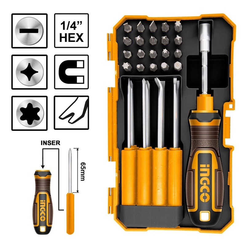 Picture of 🔧 30 Pcs Interchangeable Screwdriver & Bits Set – AKISD3001