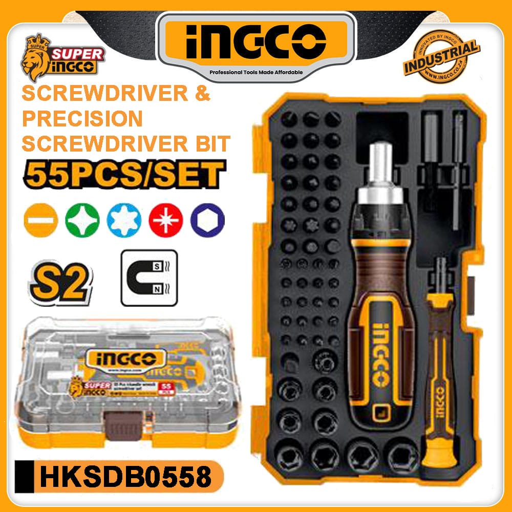 Picture of 55PCS SCREWDRIVER & PRECISION SCREWDRIVER BIT SET HKSDB0558