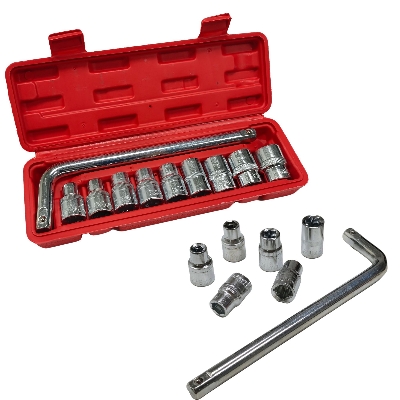 Picture of 10PCS 1/4'' Ratchet Socket Wrench Set Carbon Steel Hardware Tool for Car Boat Motorcycle Bicycle Repair OEM Factory Wholesale