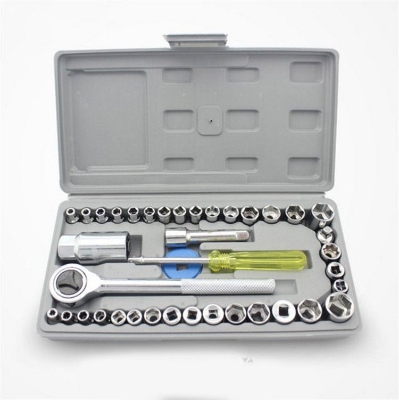 Picture of 40pcs/Set High Quality 40pcs Steel Combination Socket Wrench Set Screwdriver Hand Tools Ratchet Screwdriver Kit