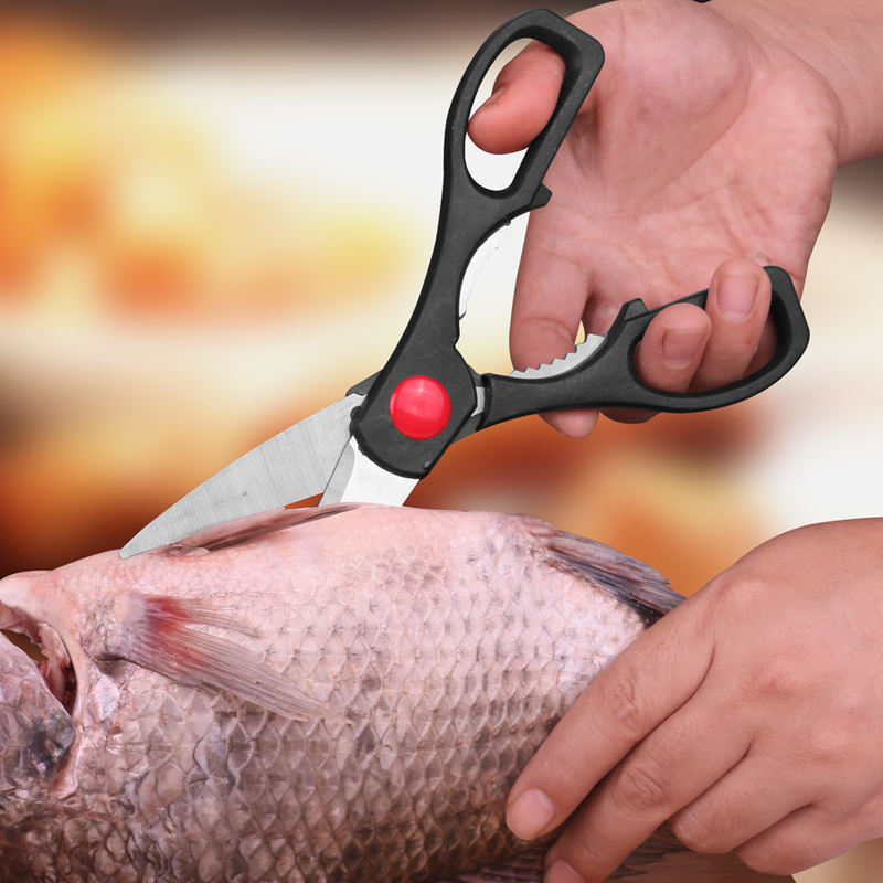 Picture of Wholesale Direct Supply Heavy-Duty Stainless Steel Kitchen Scissors Multi-Purpose for Home Use Korean BBQ Meat Cutting-CFJ-001