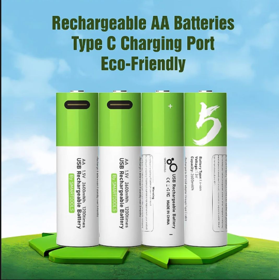 Picture of 🔋 SmartTools RB40 AA 1.5V 2600mAh Rechargeable Battery – 4pcs Set