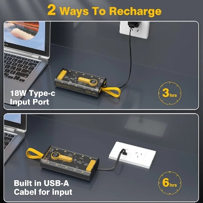 Picture of ⚡ Portable Charger 10000mAh – 22.5W Fast Charging Power Bank with Built-in Cables