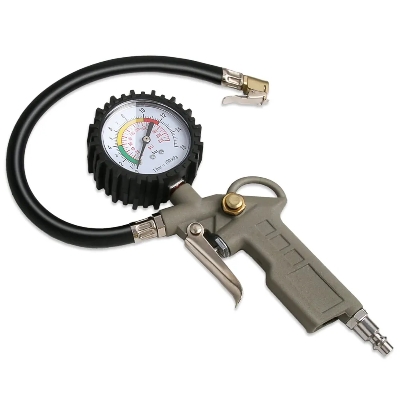 Picture of 220PSI Auto Car Bicycle Tire Pressure Gauge Meter Air Inflator Gun Flexible Hose-25/D