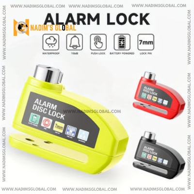 Picture of MTB Road Bike Alarm Disc Cable Lock Anti-Theft Motorcycle Brake Disc Lock with Alarm
