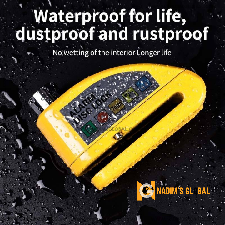 Picture of MTB Road Bike Alarm Disc Cable Lock Anti-Theft Motorcycle Brake Disc Lock with Alarm