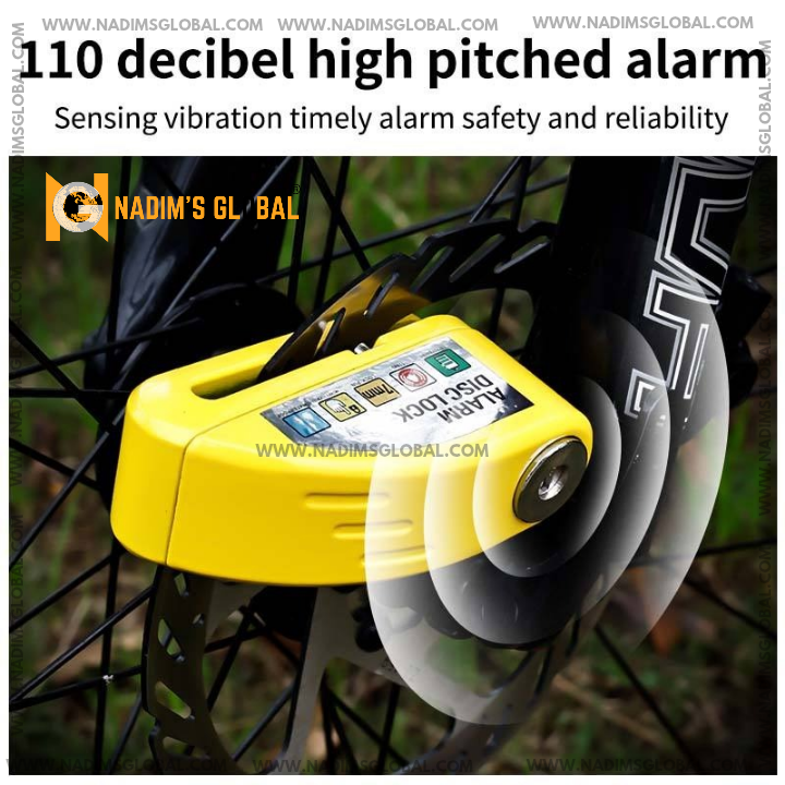 Picture of MTB Road Bike Alarm Disc Cable Lock Anti-Theft Motorcycle Brake Disc Lock with Alarm