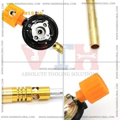 Picture of NADIM'S GLOBAL® Blow lamp Torch, Windproof, Adjustable Flame with 1300°C High-Temp Heat | Ideal for Precision Soldering, Brazing, Plumbing, DIY & Cooking Torch.