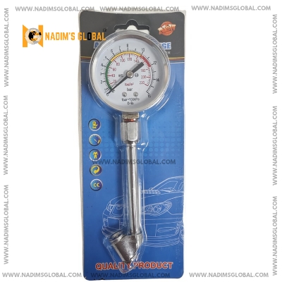 Picture of 0-220PSI Car Tire Pressure Gauge High Precision Monitor Long Tube Tyre Tester Meter Copper Nozzles Truck Motorcycle Accessories