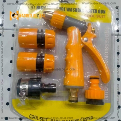 Picture of 4PC 4 FUNCTION HOSE PIPE GARDEN SPRAY GUN HOSE PIPE NOZZLE WATERING SET