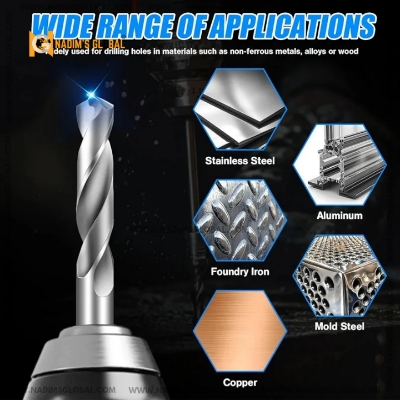 Picture of 5/32 Iron Drill Bit Set – High Speed Steel (10pcs Pack)