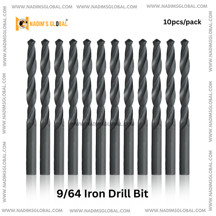 Picture of MEGASTAR Brand 9/64 Iron Drill Bit – 10pcs Pack | High-Speed Durable Drill Bits for Metal, Wood & Plastic