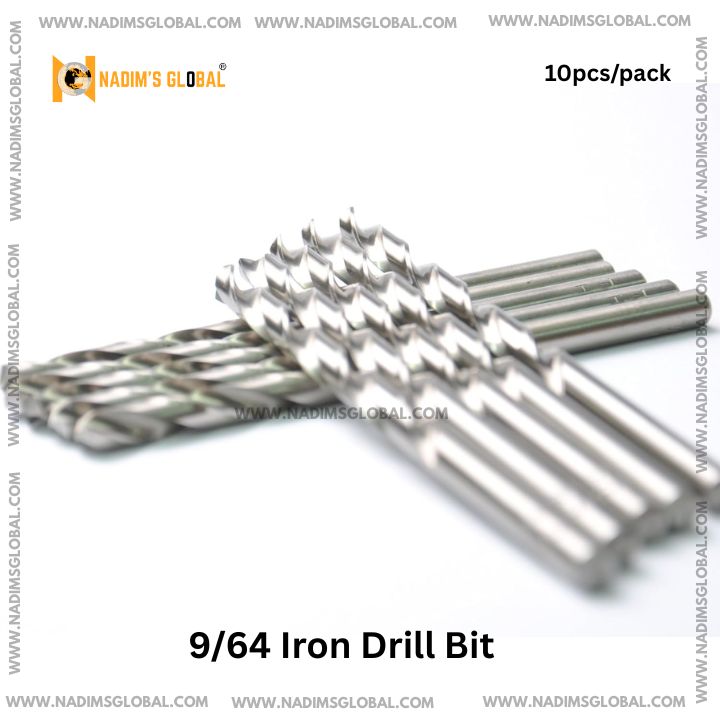 Picture of 9/64 Iron Drill Bit – 10pcs Pack | Durable High-Speed Drill Bits for Metal, Wood & Plastic