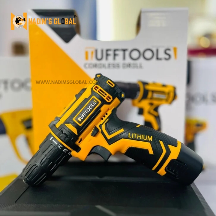 Picture of TUFFTOOLS Super Power 18V Cordless Portable Power Drill Kit with 2 Li-ion Batteries-Screwgun