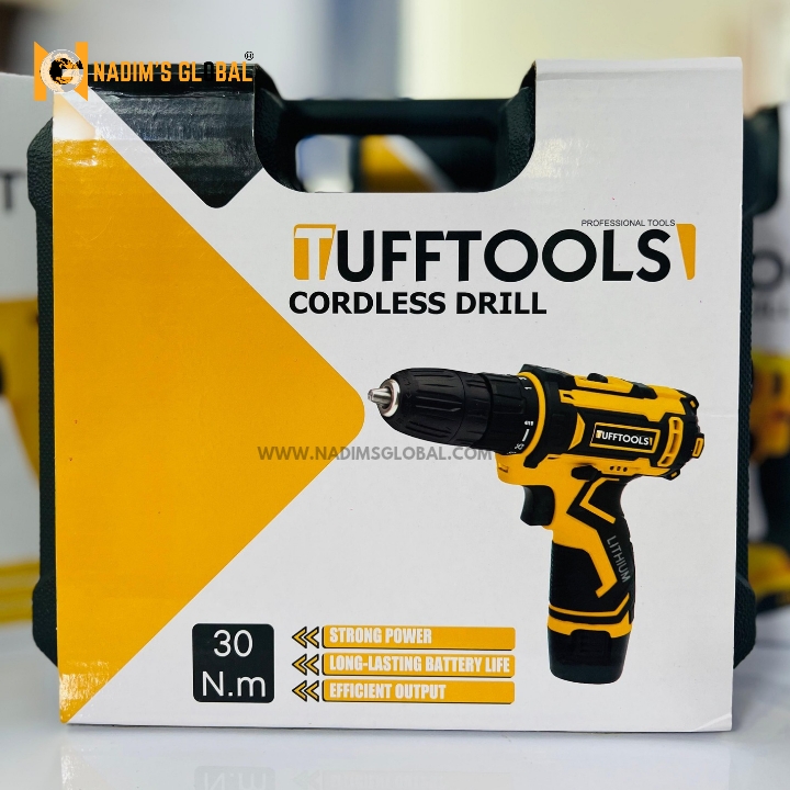 Picture of TUFFTOOLS Super Power 18V Cordless Portable Power Drill Kit with 2 Li-ion Batteries-Screwgun