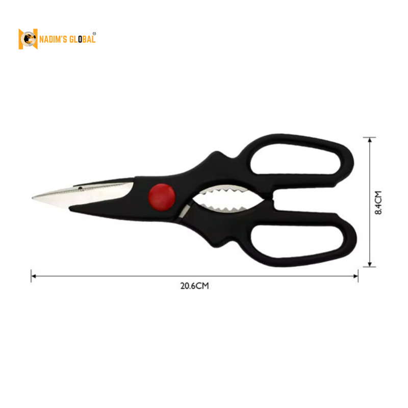 Picture of 🏷️Stainless Steel Kitchen Scissors with Fish Scale Remover & Nut Cracker