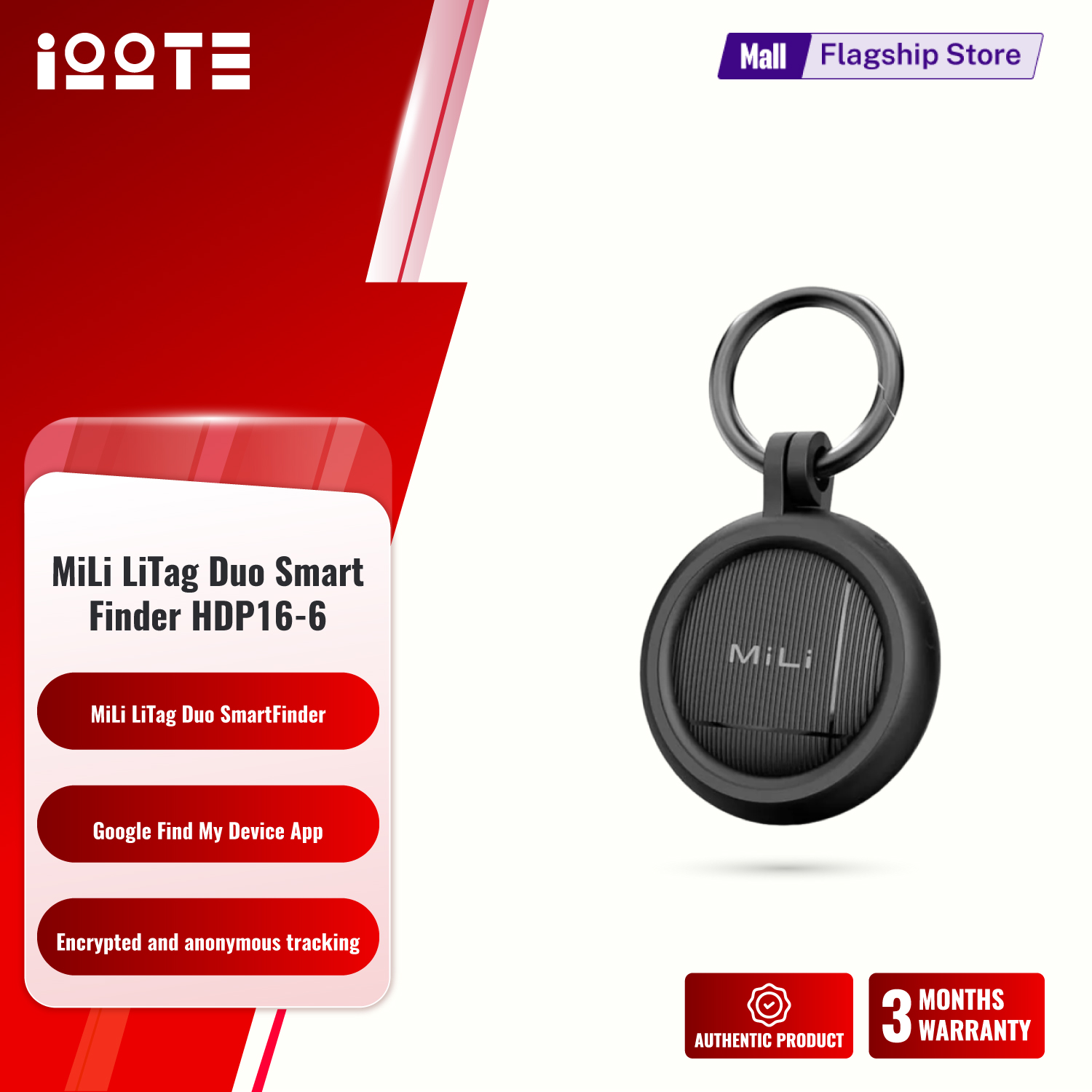 Picture of MiLi LiTag Duo Smart Finder for both Android & iOS