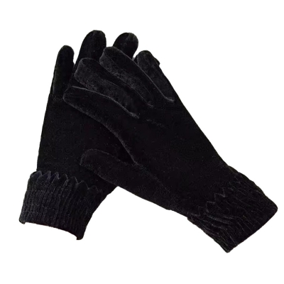 Picture of Super Stylish Velvet Hand Gloves For Women
